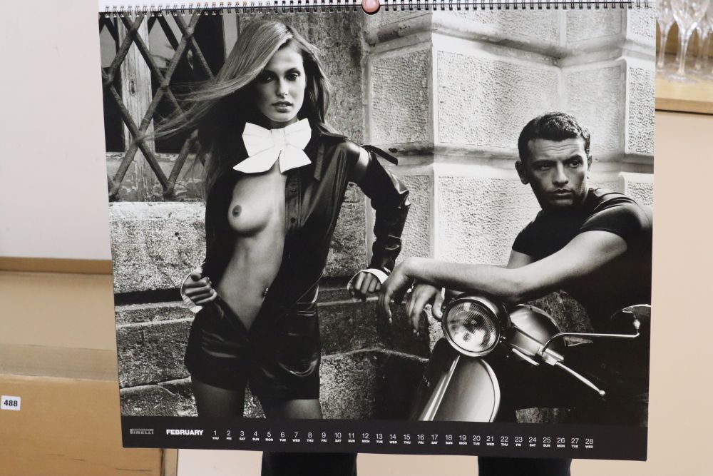 Fourteen boxed Pirelli calendars, 1987 and 1989-2001